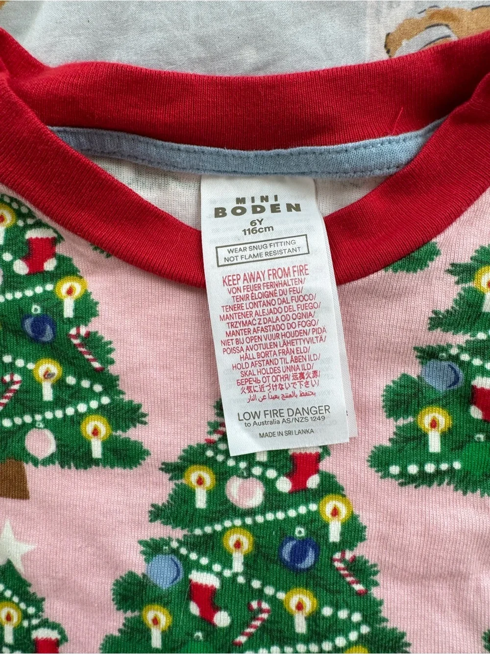 mini boden holiday pjs size 6